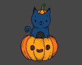 Un gatito de Halloween