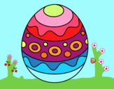 Un huevo de Pascua estampado