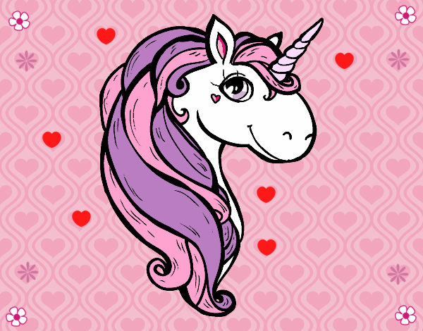 Unicornio de mi estilo rosado y violeta 