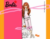 Barbie con cazadora de cuadros