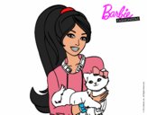 Barbie con su linda gatita