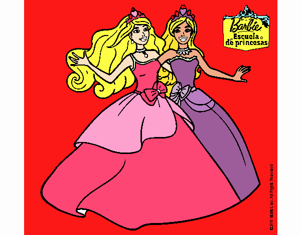 Barbie y su amiga súper felices