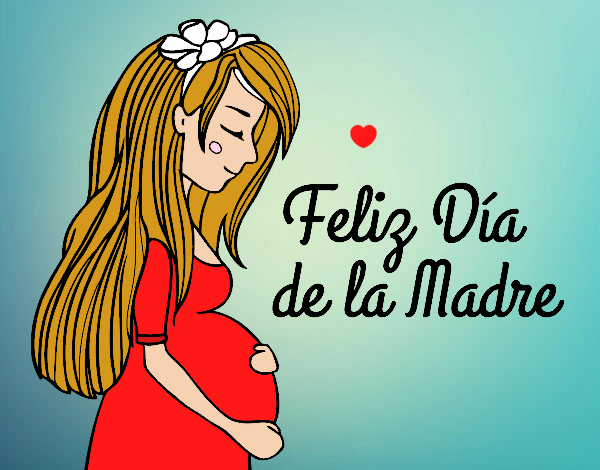 Mamá embarazada en el día de la madre