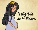 Mamá embarazada en el día de la madre