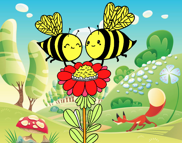 Pareja de abejas