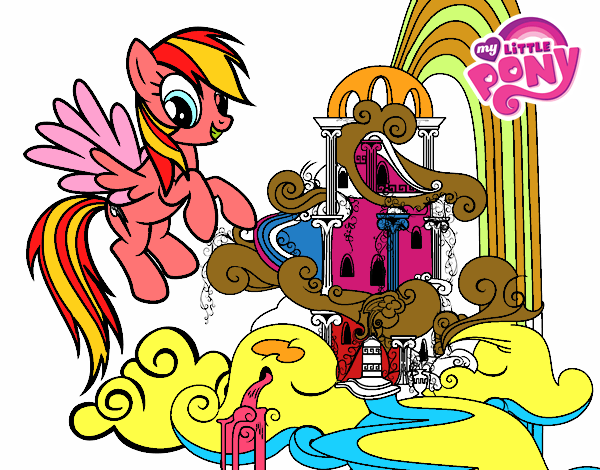 Rainbow Dash en su palacio