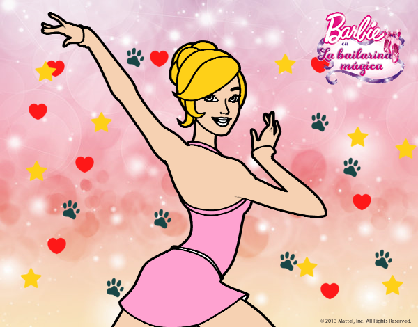 Barbie en postura de ballet