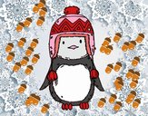 Bebé pingüino con gorrito