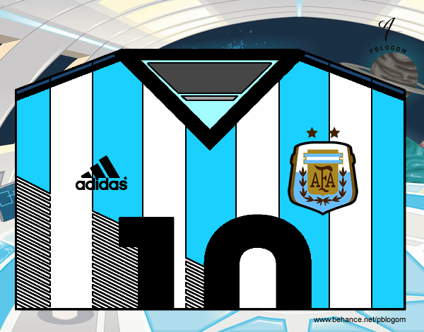 Camiseta del mundial de fútbol 2014 de Argentina