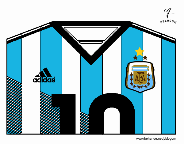 Camiseta del mundial de fútbol 2014 de Argentina