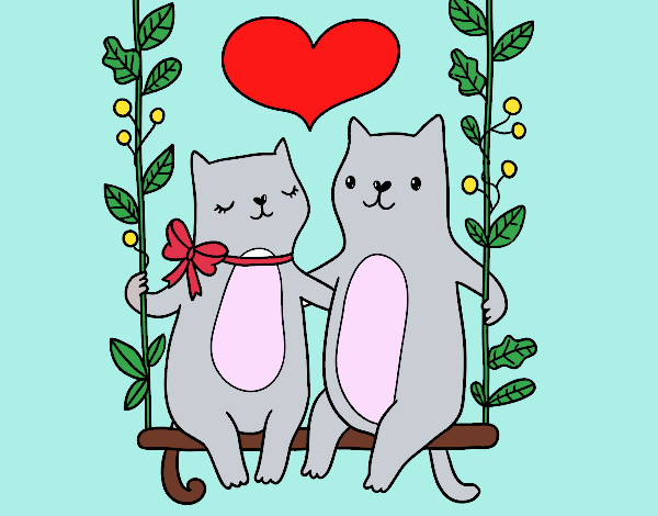 Gatitos enamorados