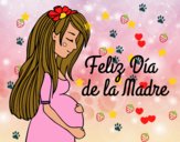 Mamá embarazada en el día de la madre