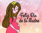 Mamá embarazada en el día de la madre