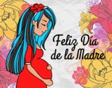 Mamá embarazada en el día de la madre