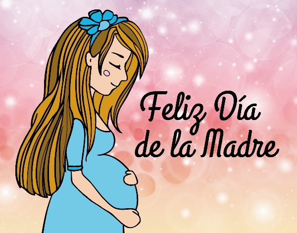 Mamá embarazada en el día de la madre