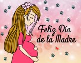 Mamá embarazada en el día de la madre