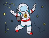 Un astronauta en el espacio estelar