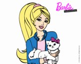 Barbie con su linda gatita