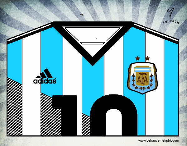 Camiseta del mundial de fútbol 2014 de Argentina