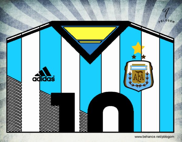 Camiseta del mundial de fútbol 2014 de Argentina