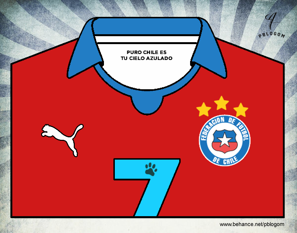 Camiseta del mundial de fútbol 2014 de Chile