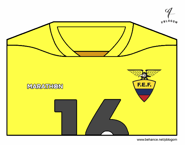 Camiseta del mundial de fútbol 2014 de Ecuador