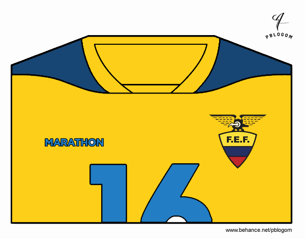 Camiseta del mundial de fútbol 2014 de Ecuador