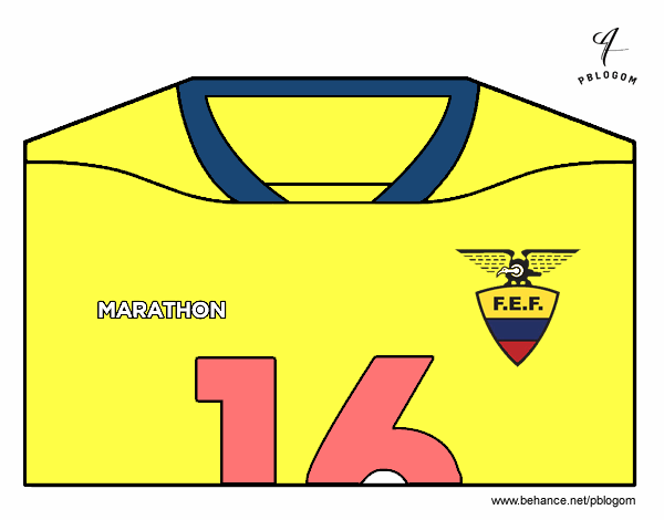 Camiseta del mundial de fútbol 2014 de Ecuador