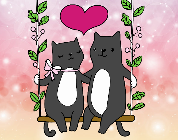 Gatitos enamorados