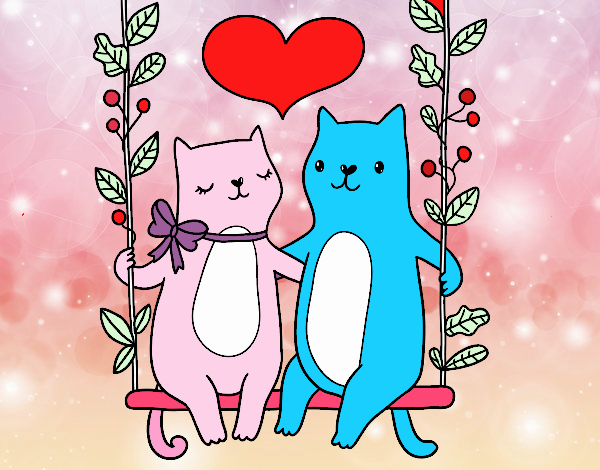 Gatitos enamorados