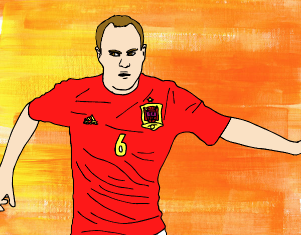 Iniesta con la Selección Española