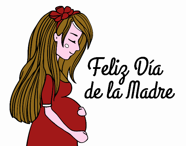 Dibujo De Mamá Embarazada En El Día De La Madre Pintado Por En El Día 10 05 23 A Las 8019