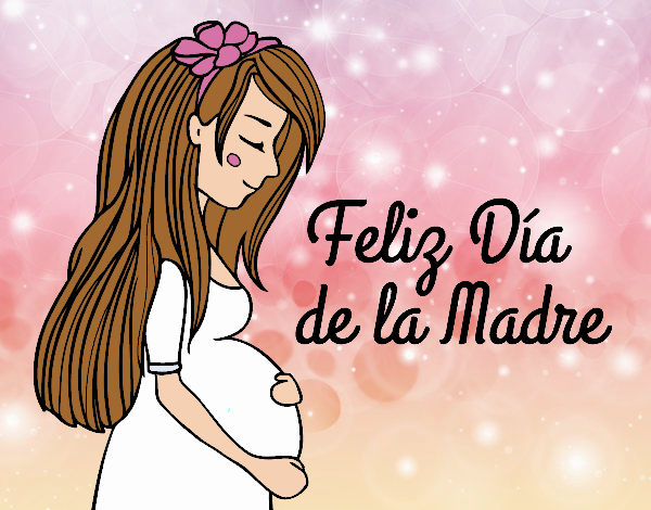 Mamá embarazada en el día de la madre