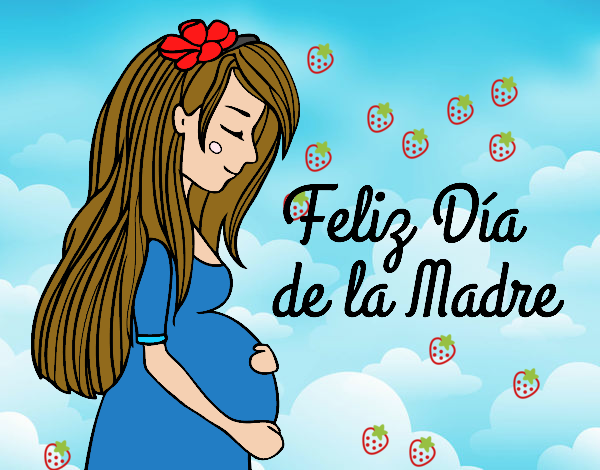 Mamá embarazada en el día de la madre