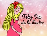 Mamá embarazada en el día de la madre