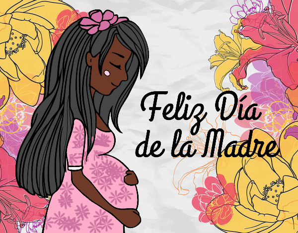 Mamá embarazada en el día de la madre