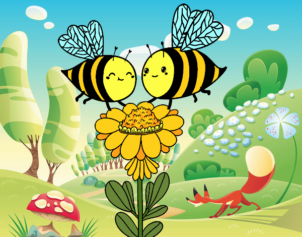 Pareja de abejas