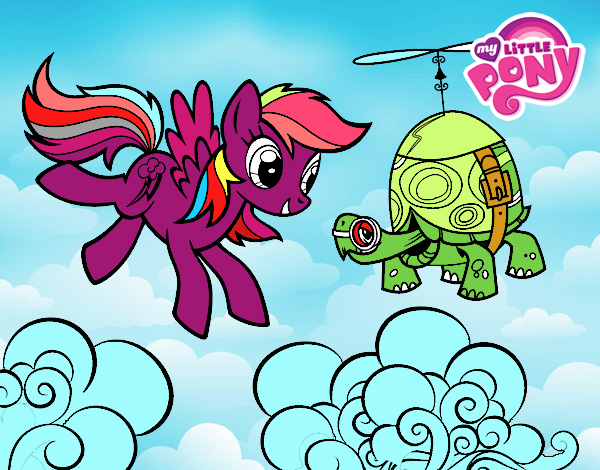 Rainbow Dash y la tortuga tanque