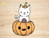 Un gatito de Halloween