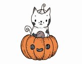 Un gatito de Halloween