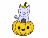 Un gatito de Halloween