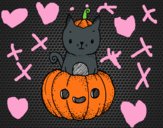 Un gatito de Halloween