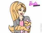 Barbie con su linda gatita