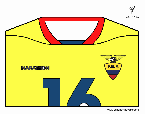 Camiseta del mundial de fútbol 2014 de Ecuador