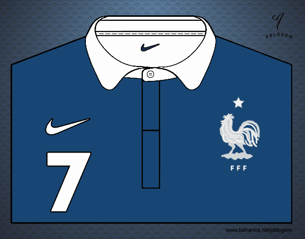 Camiseta del mundial de fútbol 2014 de Francia