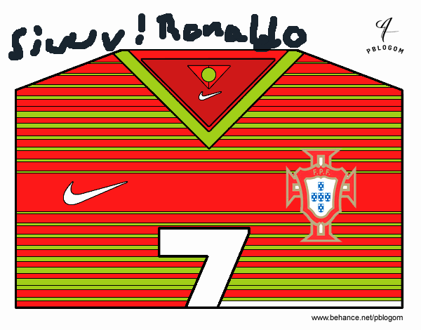 Camiseta del mundial de fútbol 2014 de Portugal