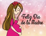 Mamá embarazada en el día de la madre