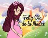 Mamá embarazada en el día de la madre