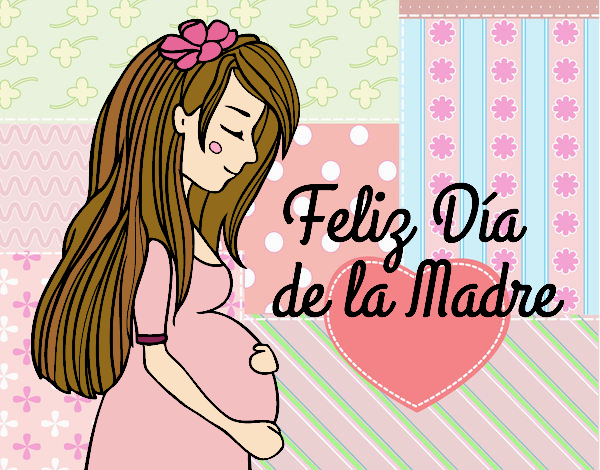 Mamá embarazada en el día de la madre