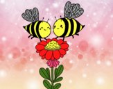 Pareja de abejas